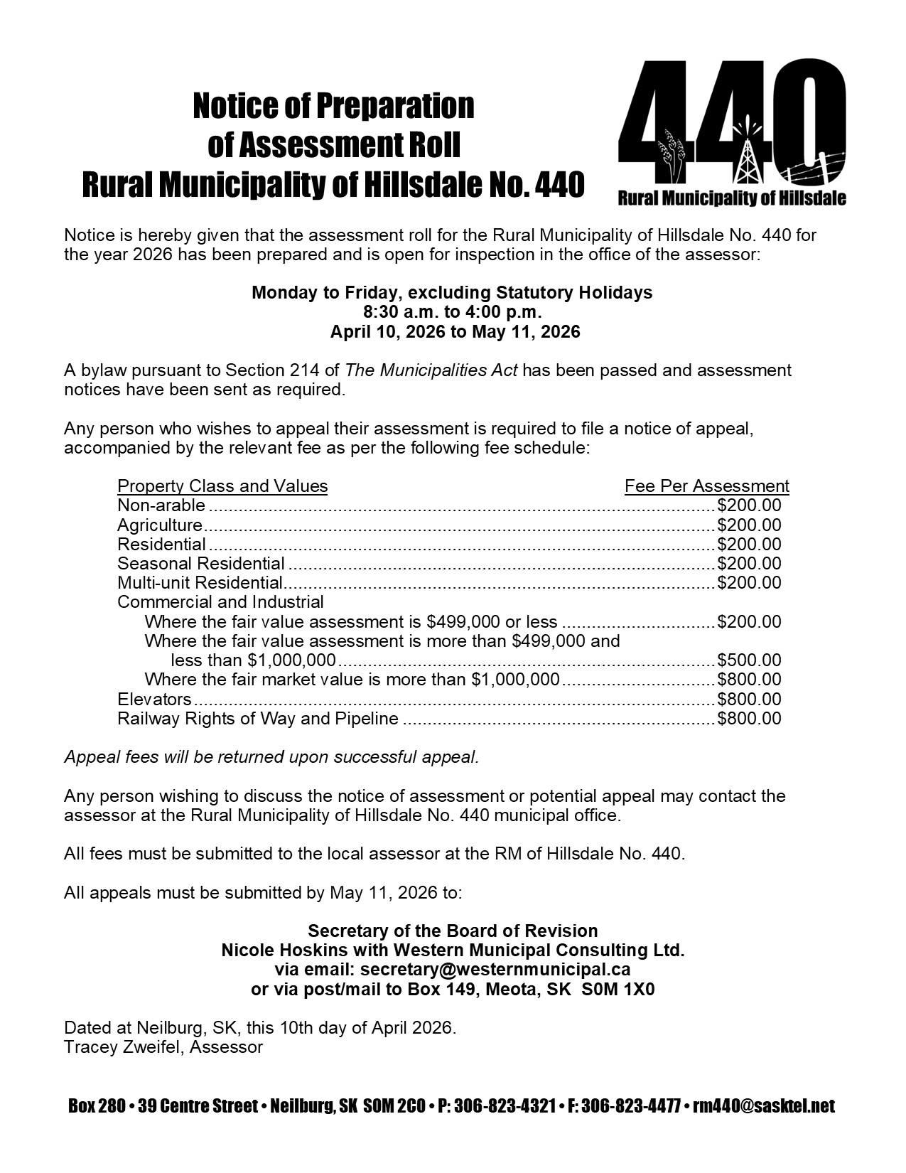 2026 Assessment Roll